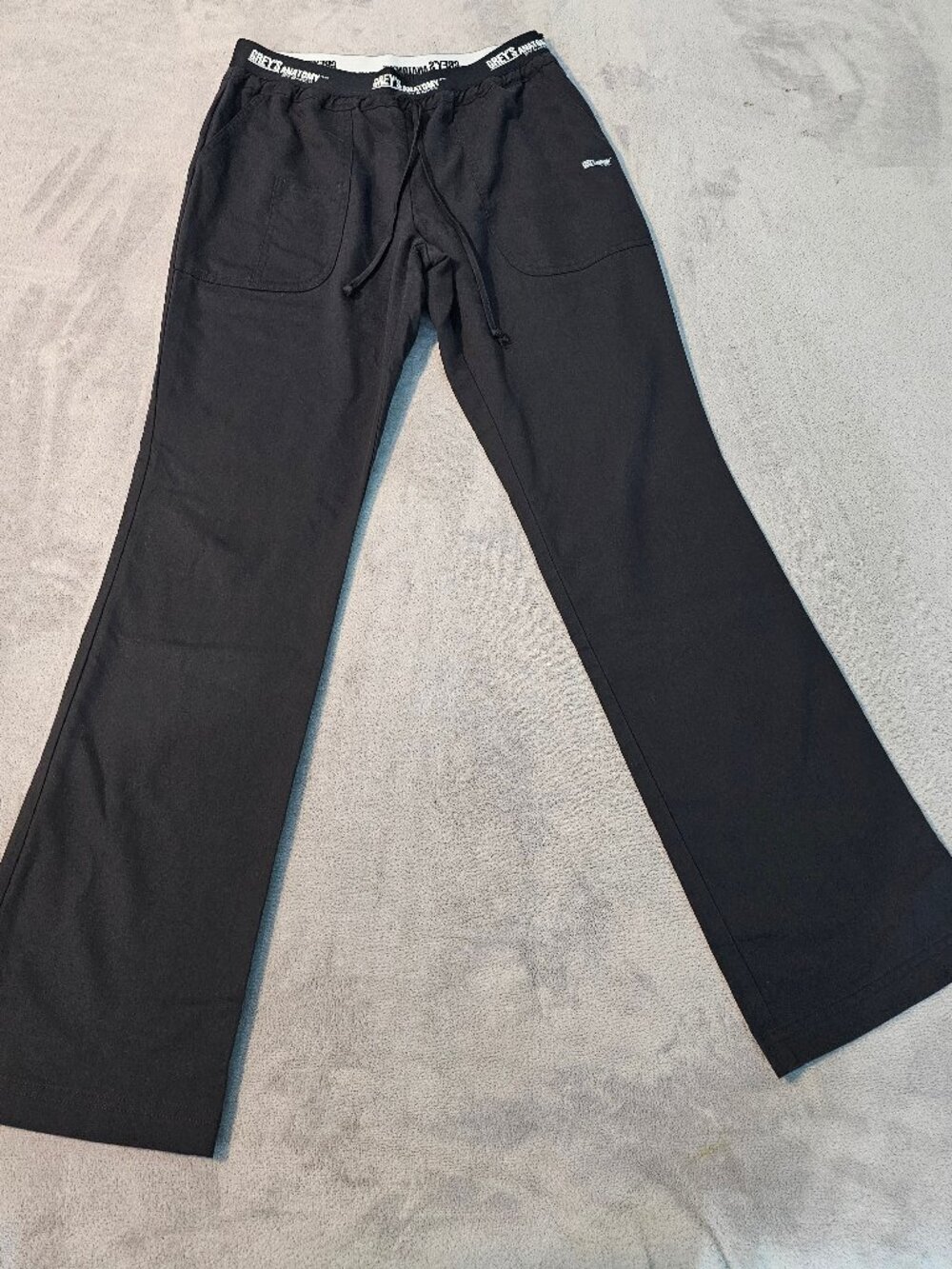 Grey's Anatomy by Barco  Women's Black 4-Pocket Flare Leg Scrub Pants Size Small